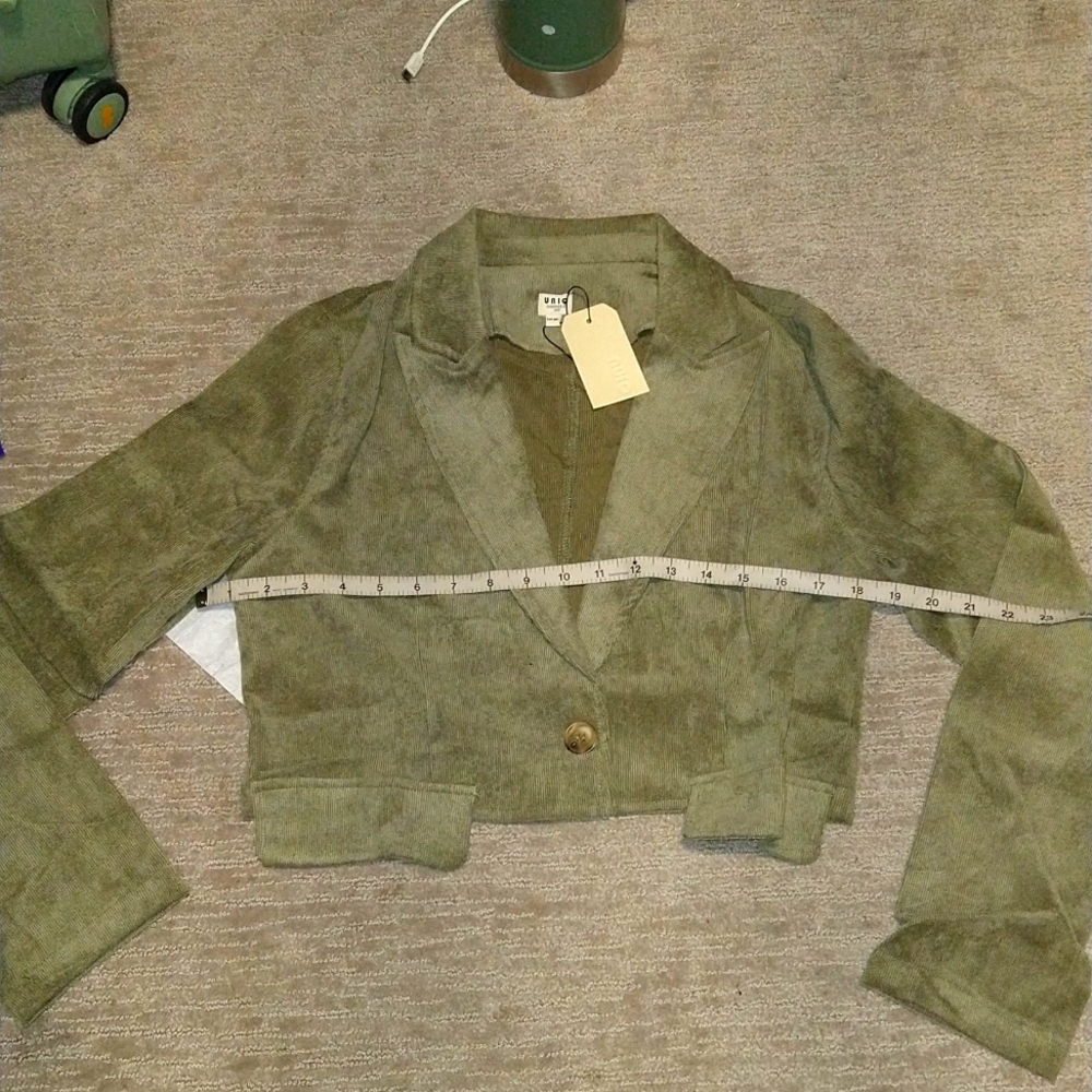 CORDUROY long sleeve top, size large. Brand is uniq